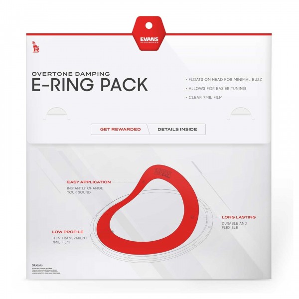 Evans 2" E-Ring 10 Pack, 14"