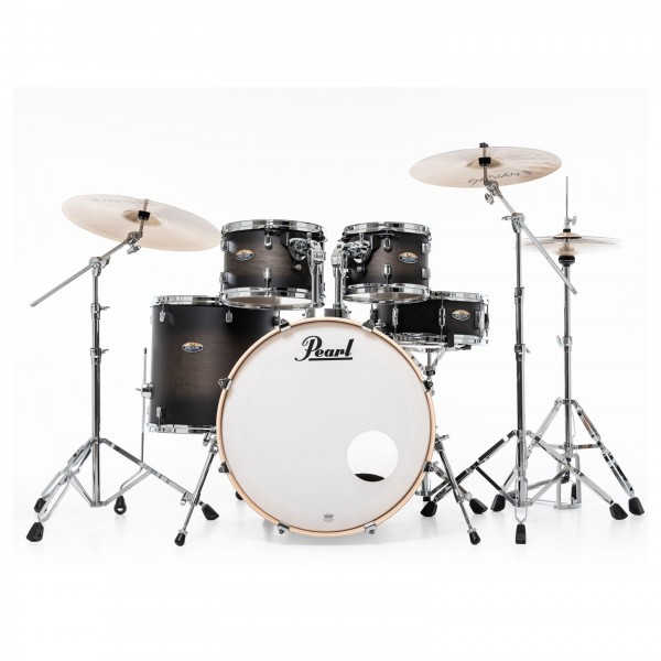 Pearl Decade Maple Pro Drum Kit w/Sabian XSRs, Satin Black Burst