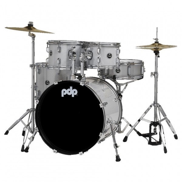 PDP Center Stage 5pc Complete Kit, Diamond White Sparkle