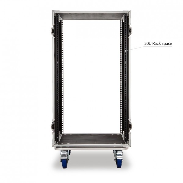 Trojan Pro 20U Heavy-Duty Wheeled Rack Flight Case