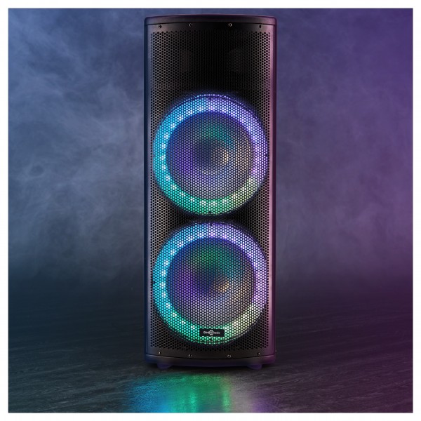 Galaxy Twin 15" Active Light Up Speaker by Gear4music