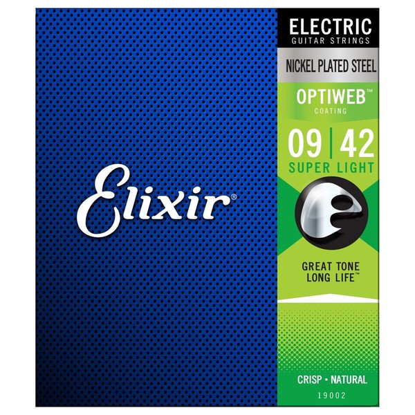 Elixir 19002 OPTIWEB Coated Electric Guitar Strings, 9-42