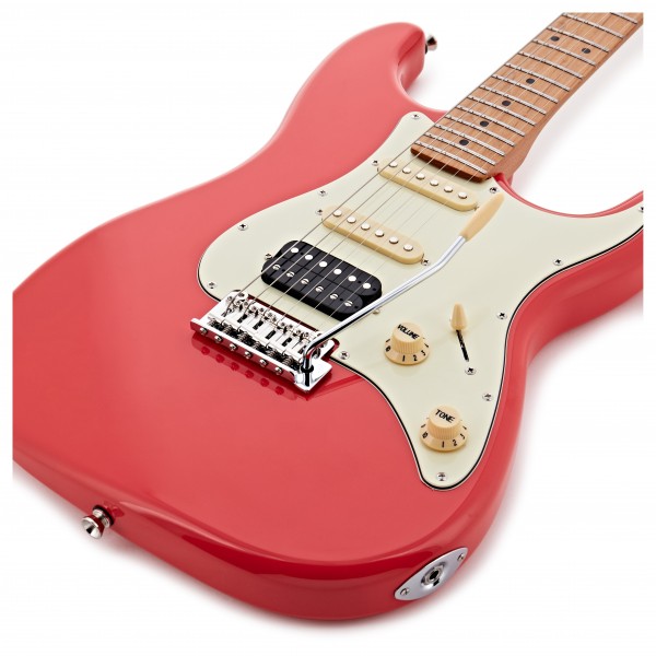 JET Guitars JS-400 HSS Roasted Maple, Red