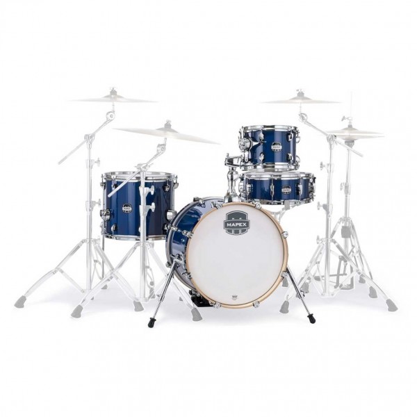 Mapex Mars Maple 18" 4pc Bop Shell Pack w/Bag Set, Midnight Blue