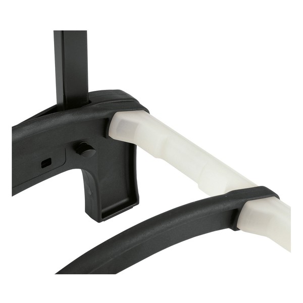 K&M 17515 Guardian 5 Rack Guitar Stand, Black/Translucent