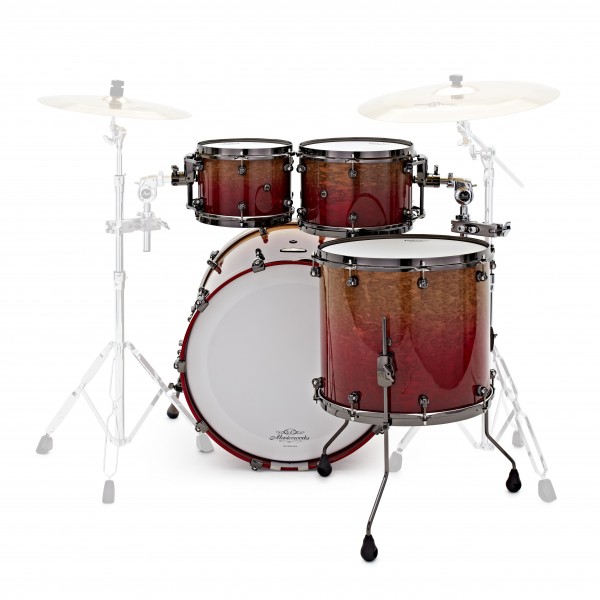 Pearl Masterworks 22" 4pc Shell Pack, Red Fade over Eucalyptus