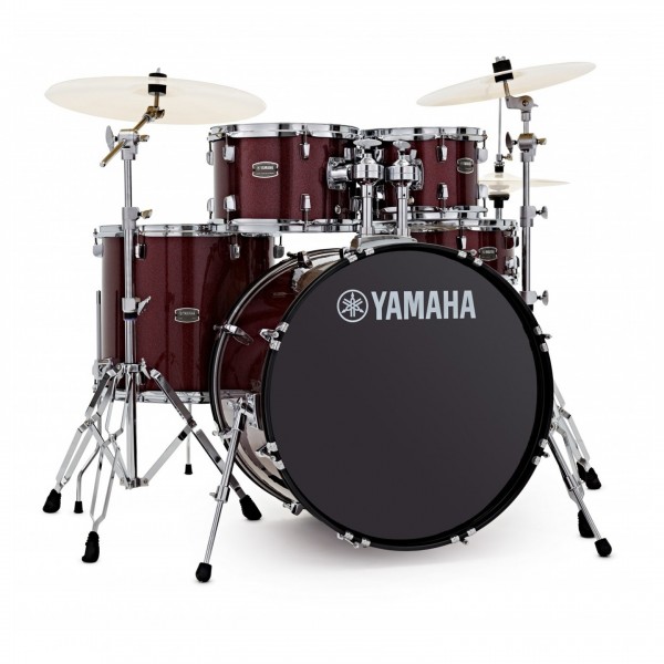 Yamaha Rydeen 22" Drum Kit w/Cymbals, Burgandy Glitter