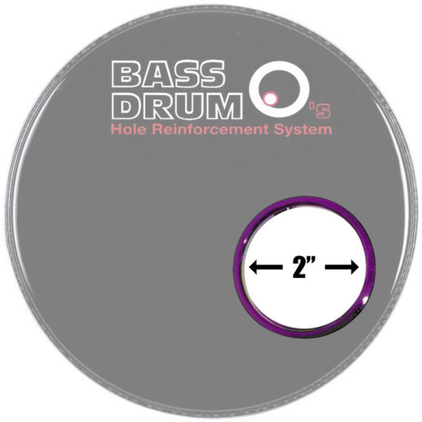 Bass Drum O's 2" Sound Hole Rings, Purple