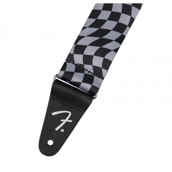 Fender Wavy Checkerboard Polyester Strap, Gray