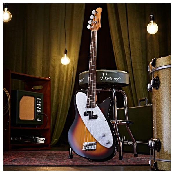 Hartwood Satellite Bass Guitar, Sunburst