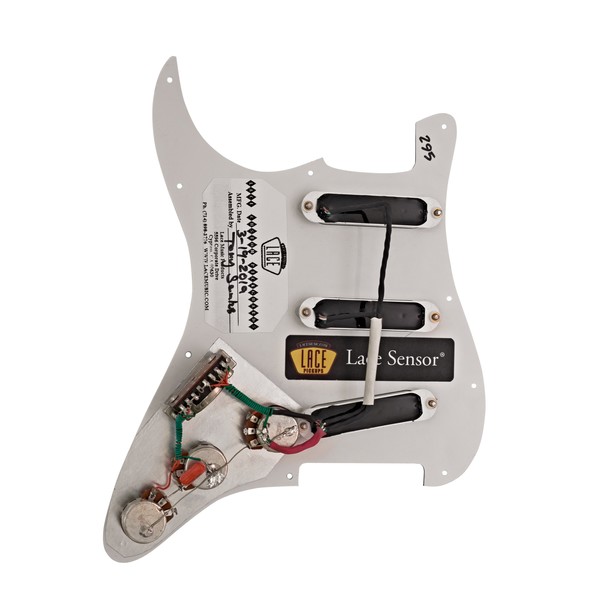 Lace Sensor Gold Loaded Pickguard SSS, White
