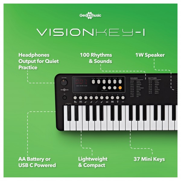 VISIONKEY-1 37 Key Portable Mini Keyboard