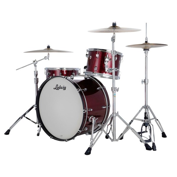 Ludwig Neusonic 24" Pro Beat 3pc Shell Pack, Merlot Super Sparkle