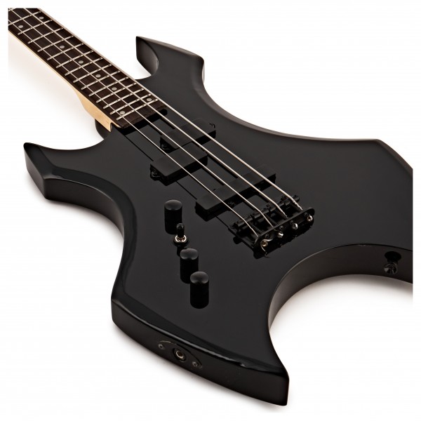 Harlem X Left Handed Bass Guitar by Gear4music, Black - Nearly New