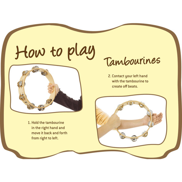 Nino by Meinl 8" Wood Tambourine, 1 Row