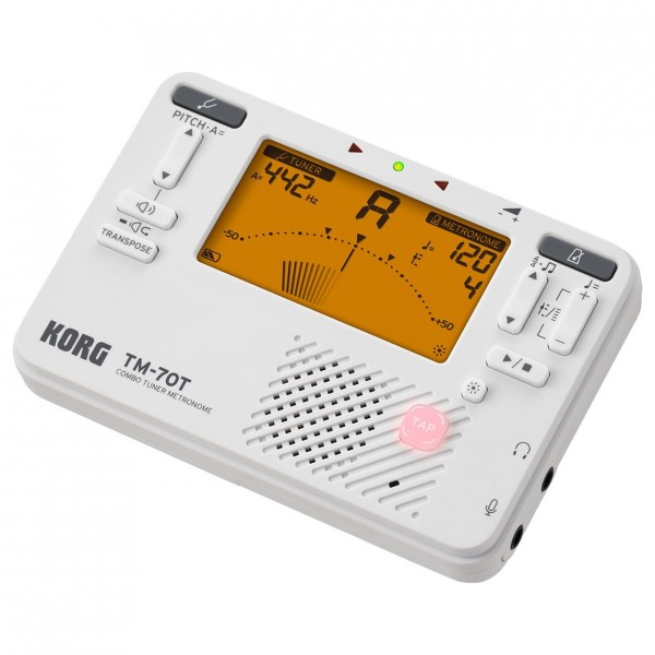 Korg TM-70T Tuner & Metronome, White