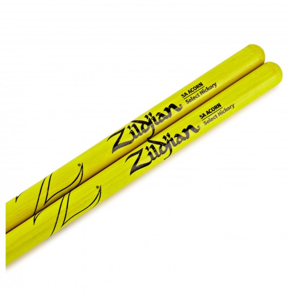 Zildjian 5A Acorn Neon Yellow Drumsticks