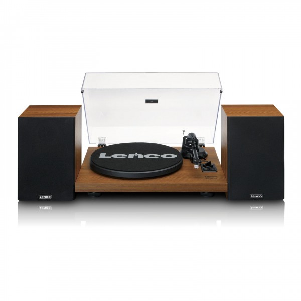 Lenco LS-480 Turntable and Speaker Bundle with Bluetooth