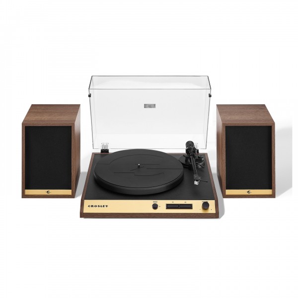 Crosley C72 Turntable with Speakers, Walnut