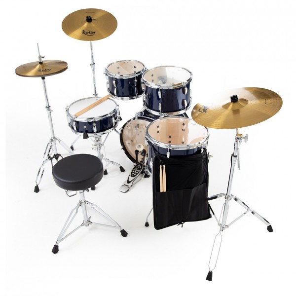 Pearl Roadshow 5pc Compact Drum Kit w/3 Sabian Cymbals, Royal Blue