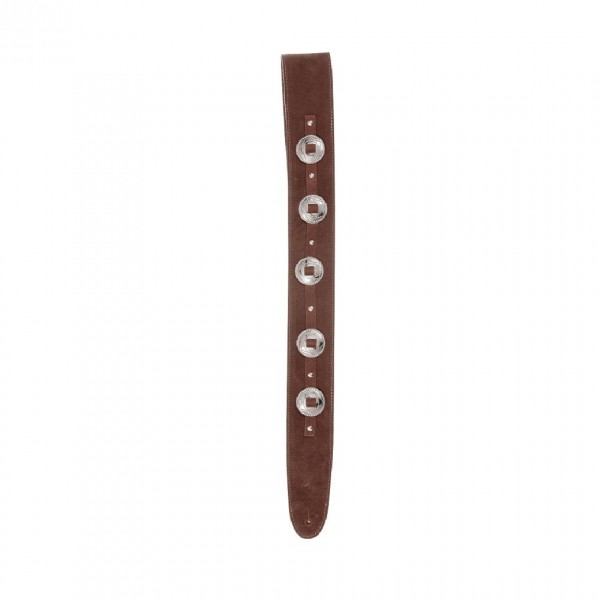 D'Addario 25SSC01 Conchos Guitar Strap, Brown