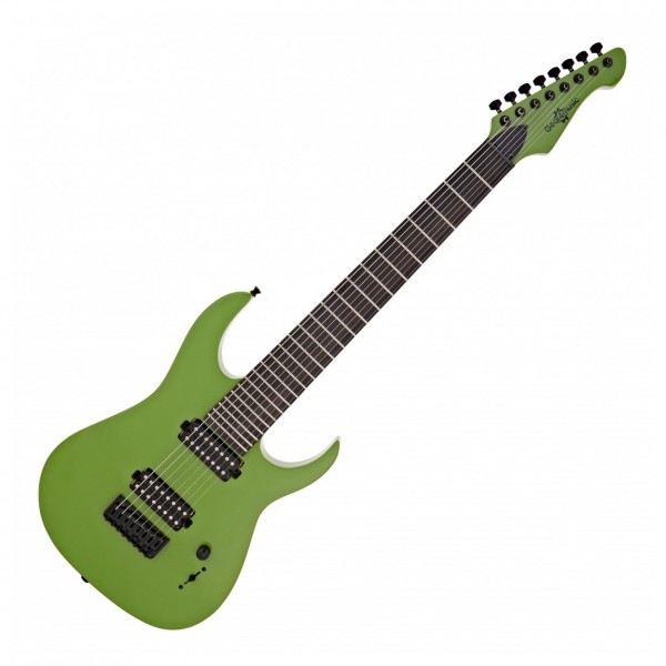 Harlem S 8-String Electric Guitar + 15W Amp Pack, Slime Green