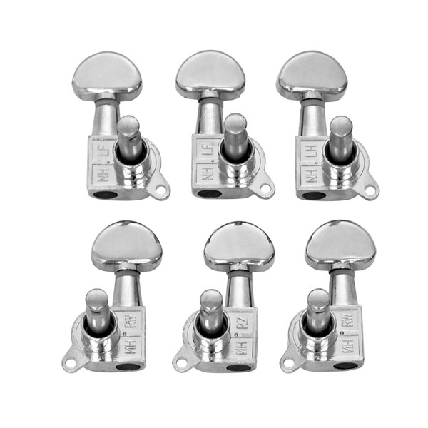 Guitarworks Tuning Machines, 3-A-Side Kidney Keys, Chrome