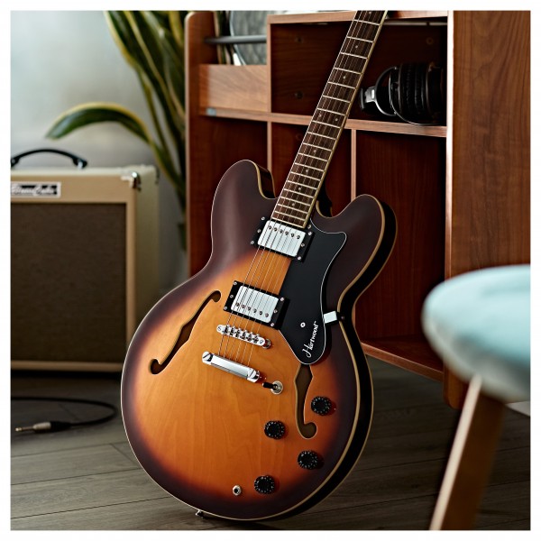 Hartwood Revival Semi Acoustic Guitar, Sunburst