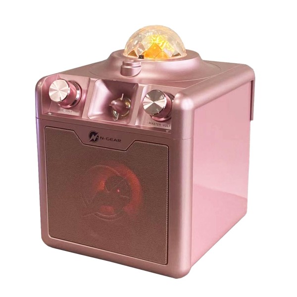 N-Gear Disco Star 710 Portable Karaoke Speaker, Space Pink