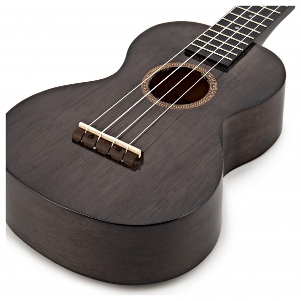 Mahalo MH2 Hano Concert Ukulele, Trans Black Finish
