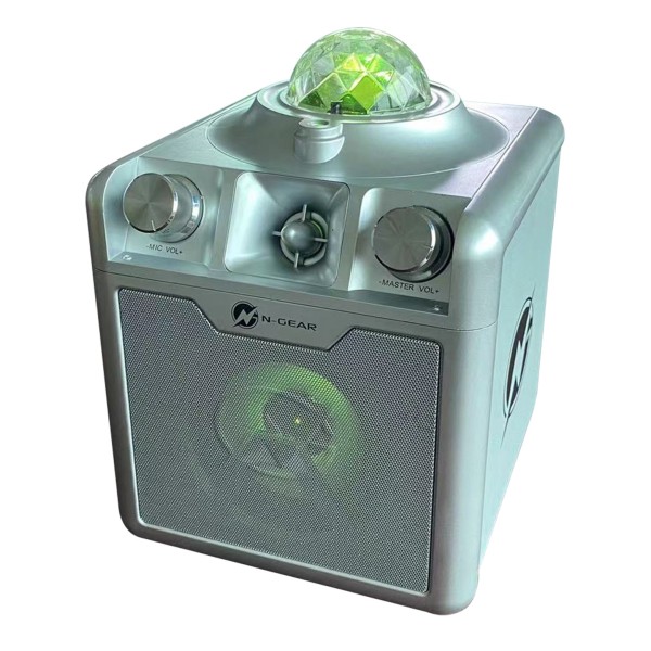 N-Gear Disco Star 710 Portable Karaoke Speaker, Silver