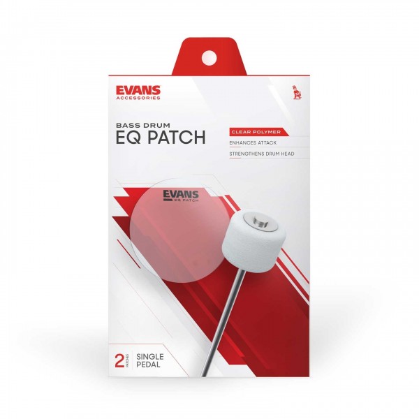 Evans EQ Single Pedal Patch, Clear Plastic