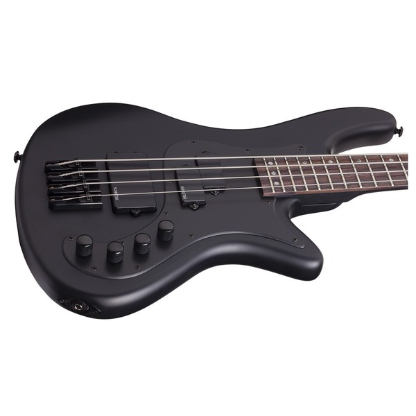 Schecter Stiletto Stealth-4 Bass Guitar, Satin Black