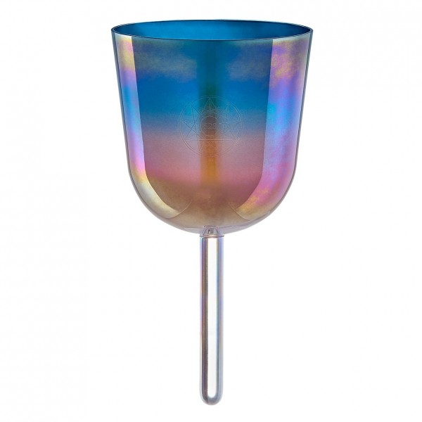 Meinl Sonic Energy 4.5" Essence Solfeggio Crystal Singing Bowl Mi 528 Hz, Sunrise Blue