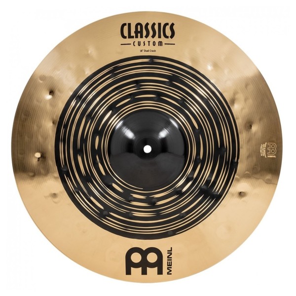 Meinl Classics Custom Dual 18" Crash Cymbal & Gear4music Boom Arm Stand, Black