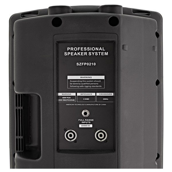 SubZero 400W 10" Passive PA Speaker