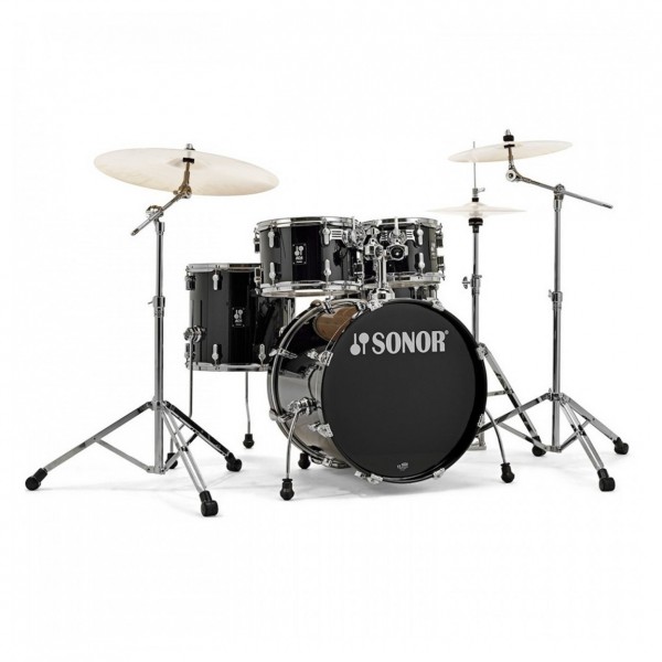 Sonor AQ1 22" 5pc Pro Drum Kit w/Cymbals, Piano Black