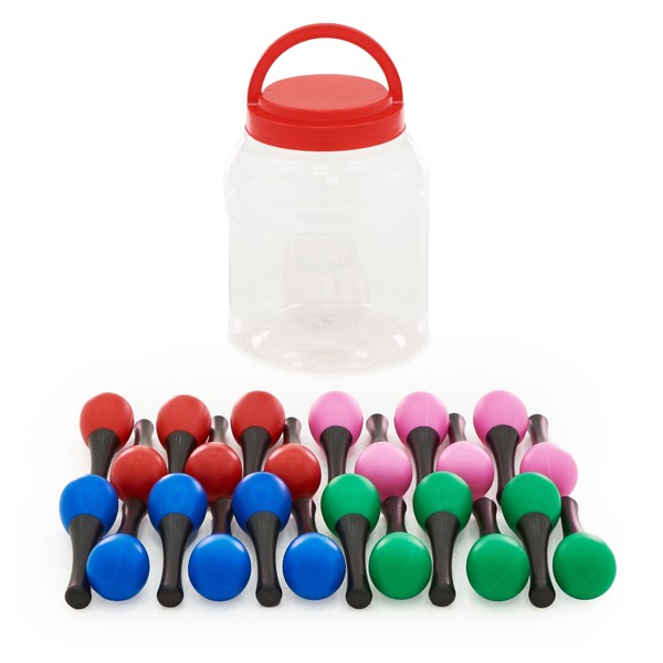 Mini Maraca Bucket by Gear4music, 24 Pack