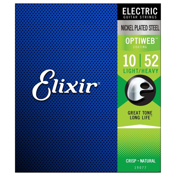Elixir 19077 OPTIWEB Coated Electric Guitar Strings, 10-52