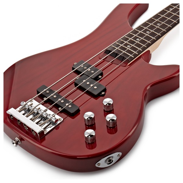 3/4 Chicago Bass Guitar + 15W Amp Pack, Trans Red