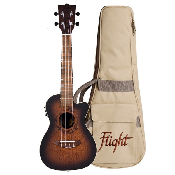 Flight DUC380 Electro Concert Ukulele, Amber