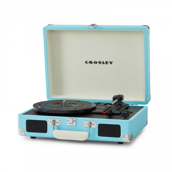 Crosley Cruiser Deluxe Portable Turntable, Bluetooth Out, Turquoise