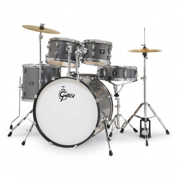 Gretsch Renegade 22" Drum Kit with Hardware & Cymbals, Grey Sparkle