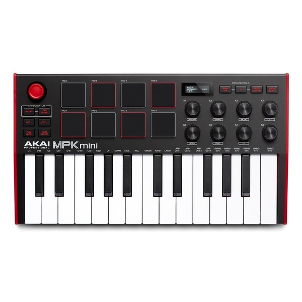 Akai Professional MPK Mini MK3 with Shure SRH240A Headphones