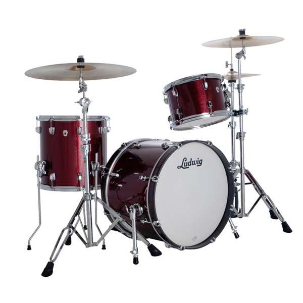 Ludwig Neusonic 20" Downbeat 3pc Shell Pack, Merlot Super Sparkle