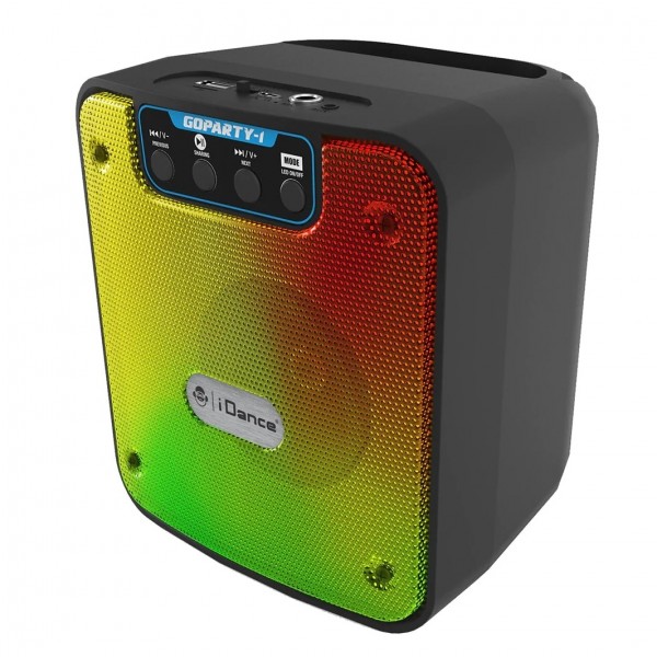 iDance GoParty 1 Rechargeable Bluetooth Speaker with Disco Lights