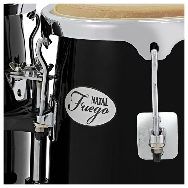 Natal Natural Wood Congas 10" & 11" Black Gloss