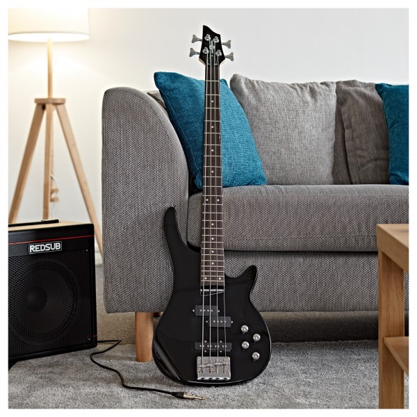 Chicago Bass Guitar by Gear4music, Black