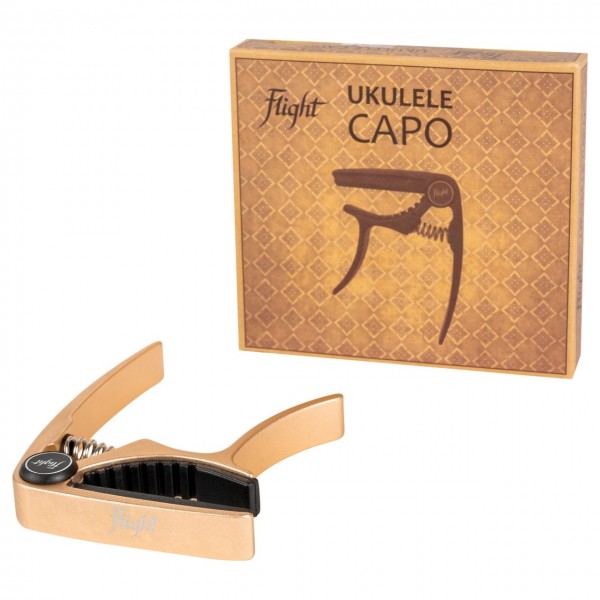Flight Aluminium Ukulele Capo, Gold