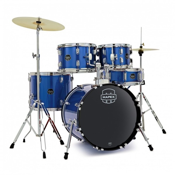 Mapex Comet Series Compact 18" Drum Kit, Indigo Blue w/Ride Cymbal